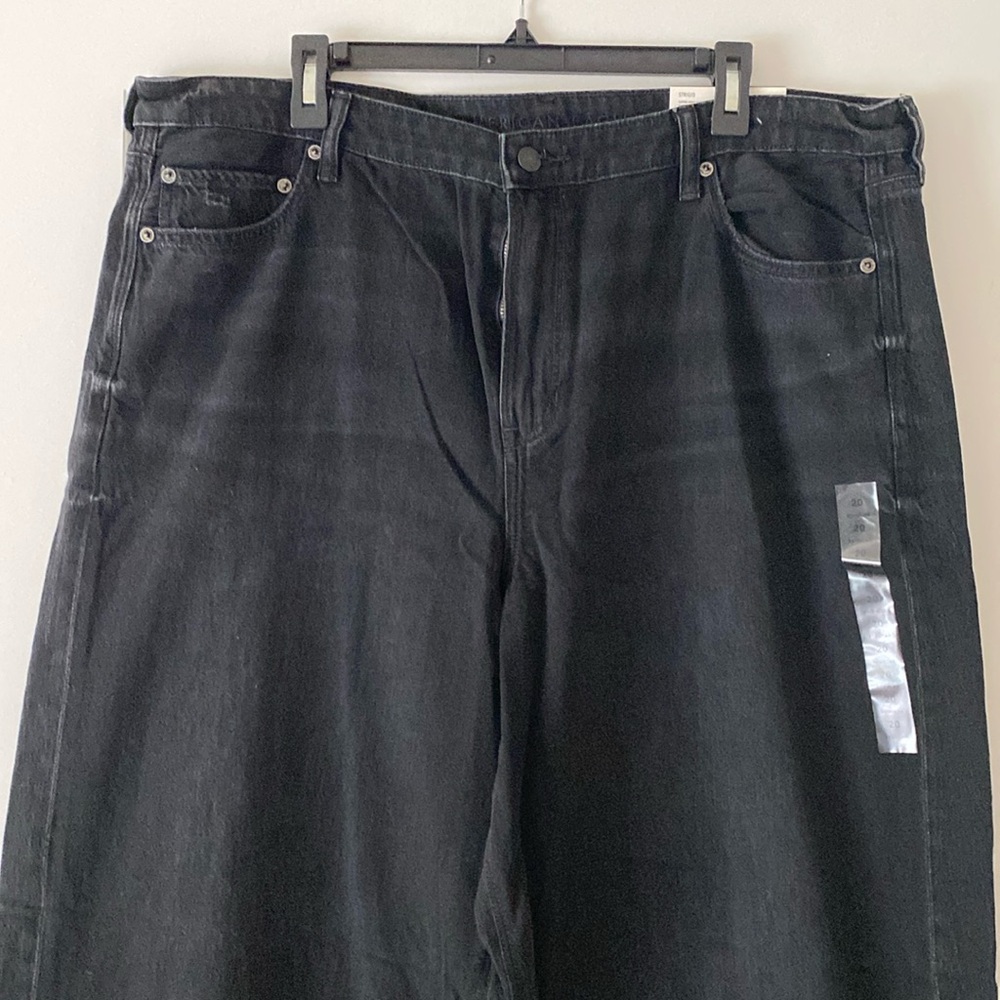 Black cropped wide leg